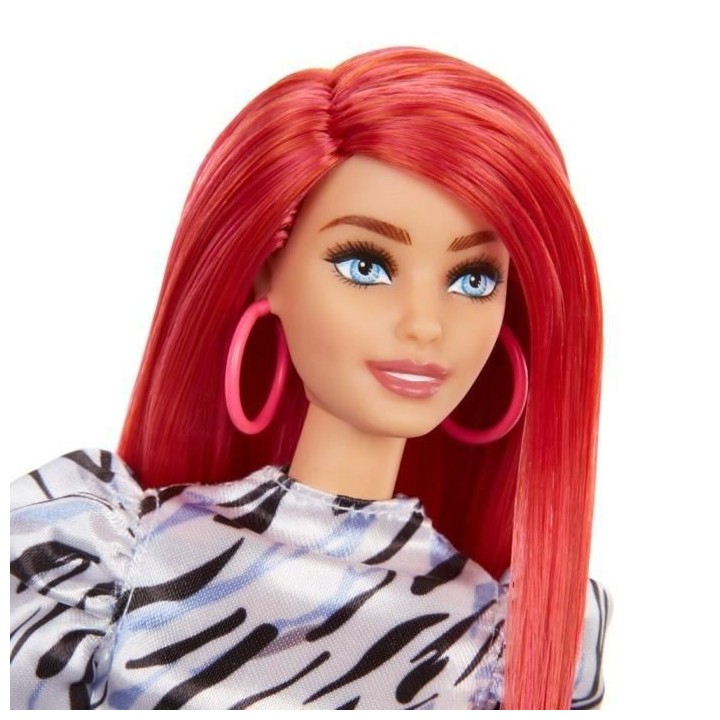 Barbie - Poupée Fashionista 168 robe zébrée - Poupée Mannequin - D