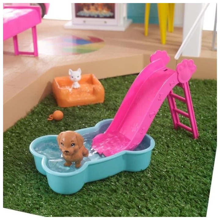 Barbie - Coffret maison de reve Barbie, 3 niveaux, lumieres et sons et