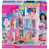 Barbie - Coffret maison de reve Barbie, 3 niveaux, lumieres et sons et + de 75 accessoires - Accessoire Poupée Mannequin - Des