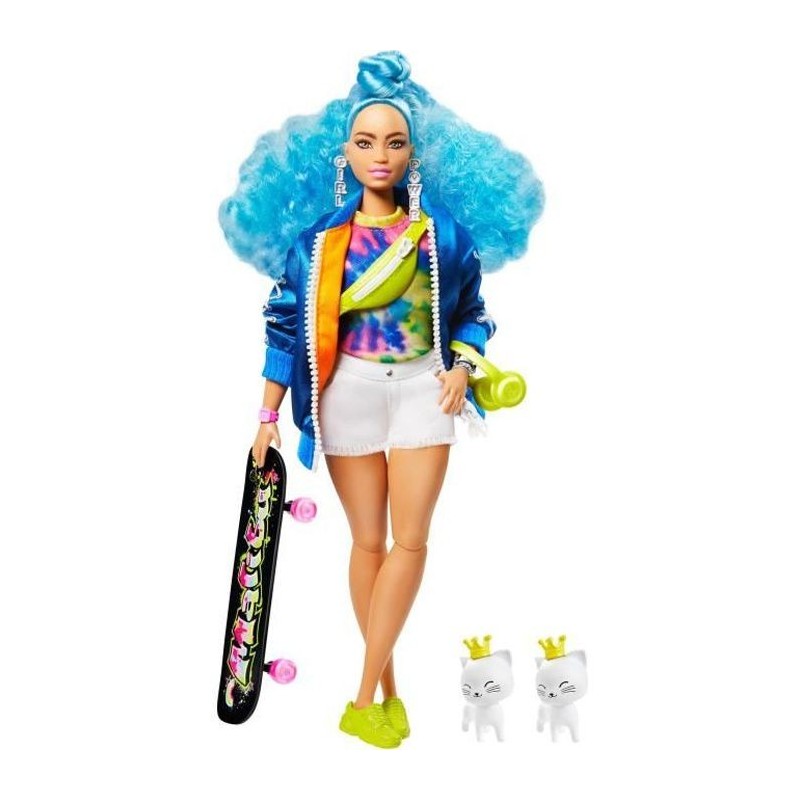 Barbie - Barbie Extra Cheveux Bleus - Poupée - 3 ans et +