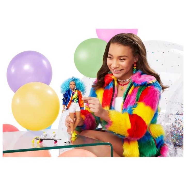 Barbie - Barbie Extra Cheveux Bleus - Poupée - 3 ans et +