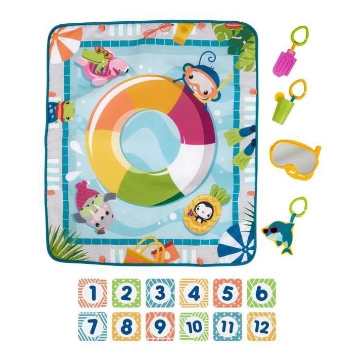 Fisher-Price - Tapis d'Activités Amusant - Tapis d'Éveil pour Bébé