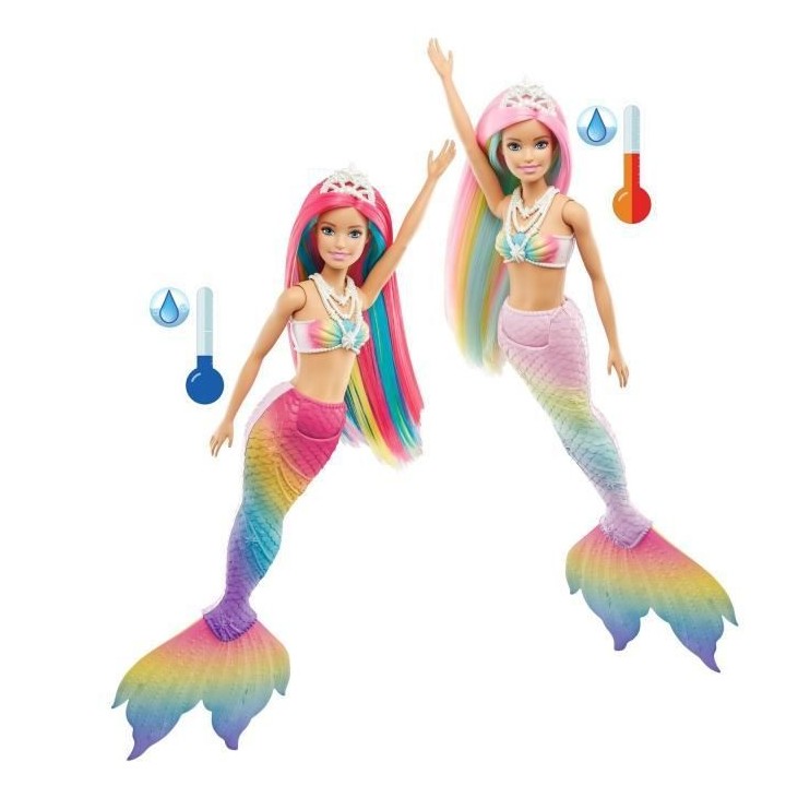 Barbie - Sirene Magique Arc-en-Ciel - Poupée - Des 3 ans