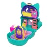 Polly Pocket - Coffret transformable Chat, avec mini-poupée, figurine de chat et surprises - Mini-Poupée - Des 4 ans