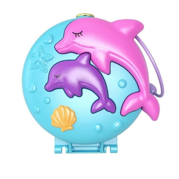 Polly Pocket - Coffret la plage du dauphin, avec Polly et sirene, 5 s