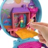 Polly Pocket - Coffret la plage du dauphin, avec Polly et sirene, 5 surprises et 13 accessoires - Mini-poupée - Des 4 ans