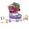 Polly Pocket - Coffret Zoo Eléphant, avec Mini-Poupées Polly et Bella, 5 Surprises, 13 Accessoires - Mini-Poupée - Des 4 an