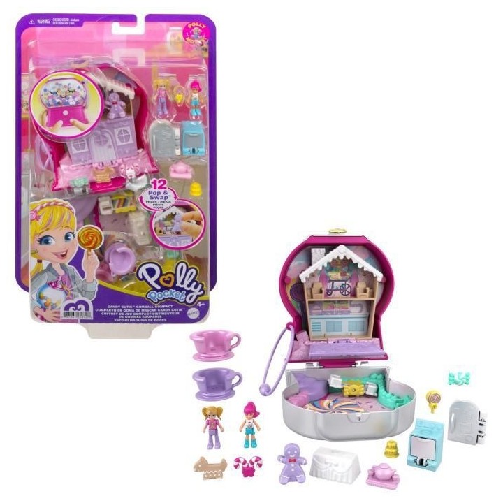 Polly Pocket - Coffret Zoo Eléphant, avec Mini-Poupées Polly et Bell