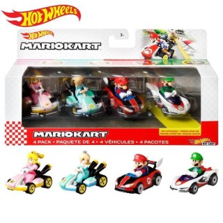 Hot Wheels Coffrets 4 véhicules Mario Kart (modele aléatoire) - Pet