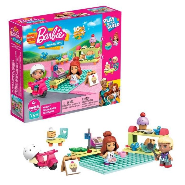 Mega Construx Barbie - Coffret Boulangerie-Pâtisserie - Jeu de constr