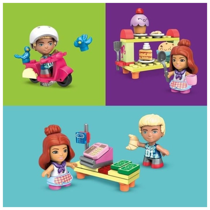 Mega Construx Barbie - Coffret Boulangerie-Pâtisserie - Jeu de constr