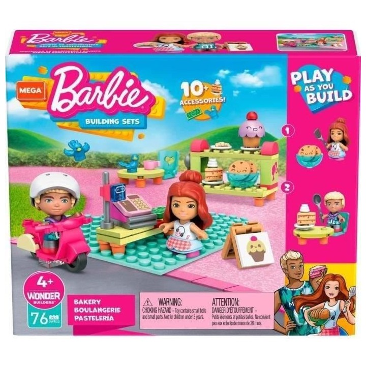 Mega Construx Barbie - Coffret Boulangerie-Pâtisserie - Jeu de constr
