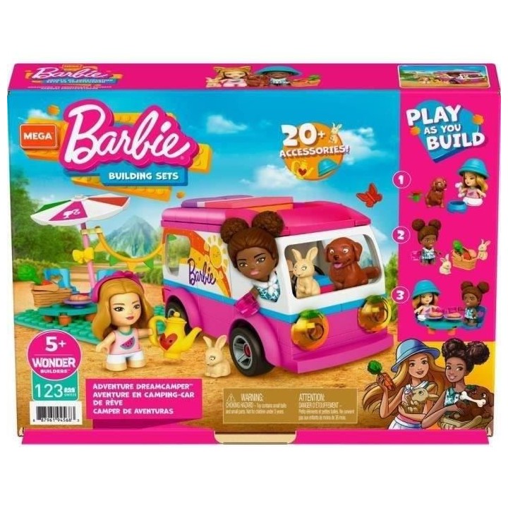 Mega Construx Barbie - Aventure en Camping-car - Jeu de construction -