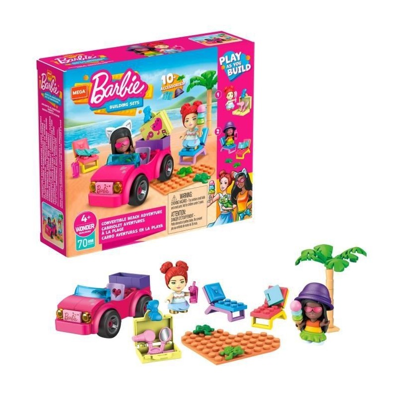 Mega Construx Barbie - Coffret Aventures a la plage - Jeu de construction - Des 4 ans