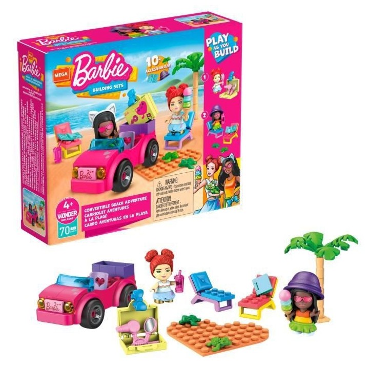 Mega Construx Barbie - Coffret Aventures a la plage - Jeu de construct