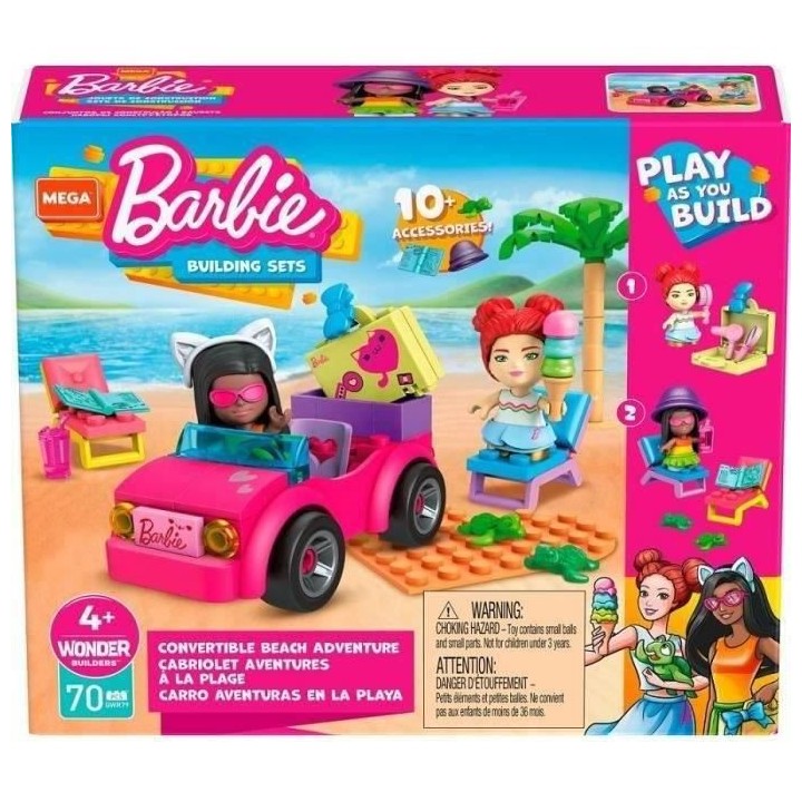 Mega Construx Barbie - Coffret Aventures a la plage - Jeu de construct