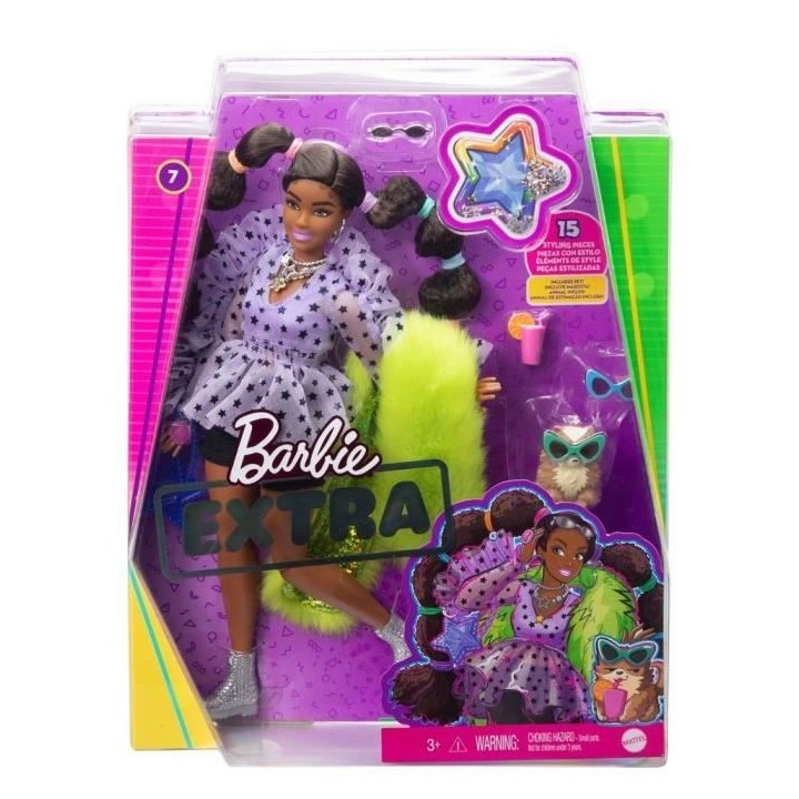 Barbie - Barbie Extra et animal Superstar - Poupée - 3 ans et +