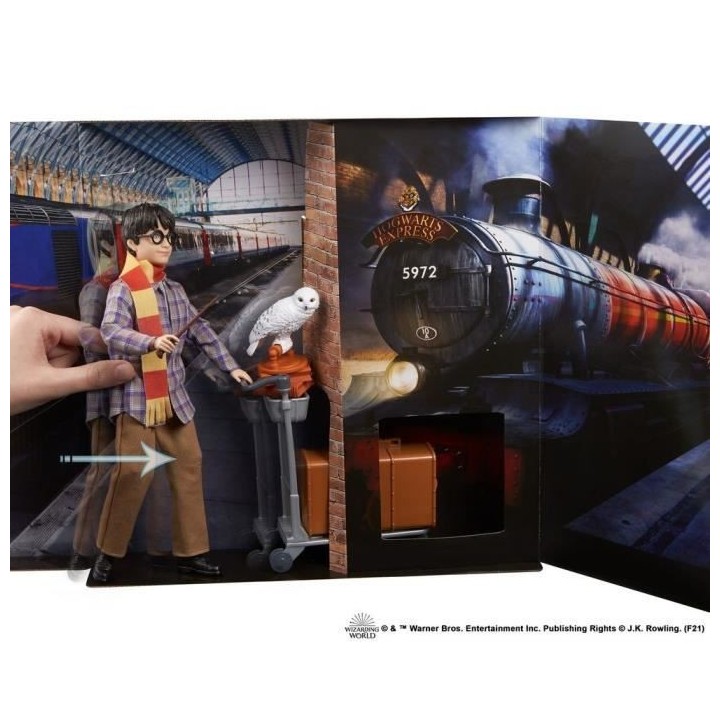 Harry Potter - Coffret Collector Quai 9 3/4, avec poupée et chouette