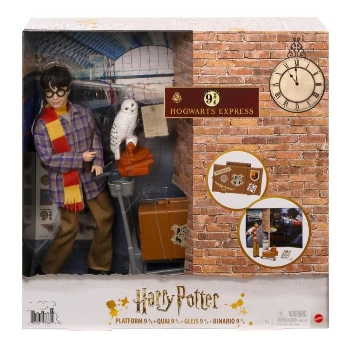 Harry Potter - Coffret Collector Quai 9 3/4, avec poupée et chouette