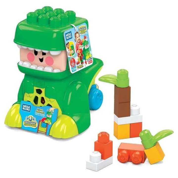 Mega Bloks - Jammy Stackers T-Rex - Blocs de construction - Des 1 an