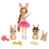 ENCHANTIMALS Poupée Brystal Lapin 15 cm et Lapereaux