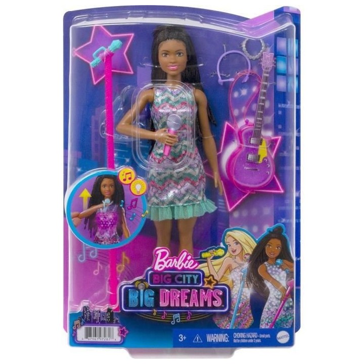 Barbie - Poupée Barbie Brooklyn Chanteuse - Poupée Mannequin - Des 3