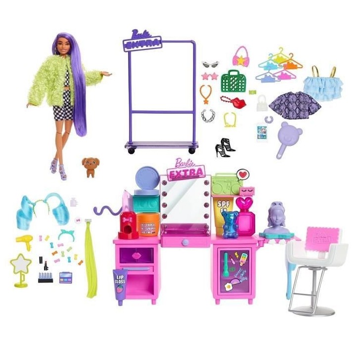 Barbie - Barbie Extra et Studio de Mode - Accessoires Poupée - 3 ans