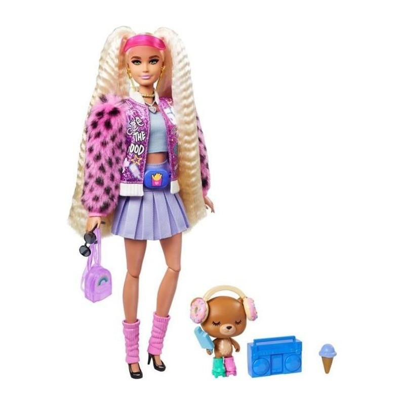 Barbie - Barbie Extra Ourson a rollers - Poupée - 3 ans et +