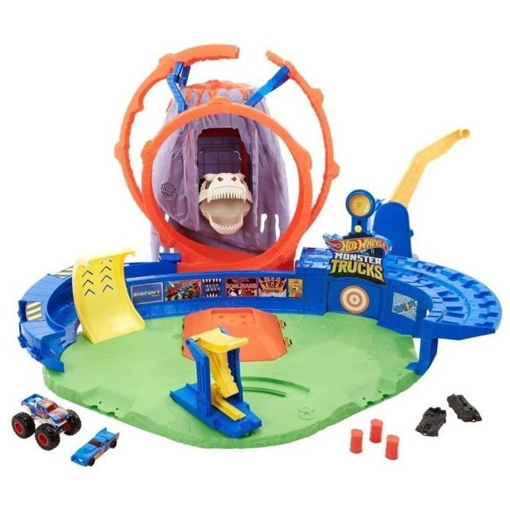 Hot Wheels- Monster Trucks Piste Arene Volcan Crash - Circuit / Petite