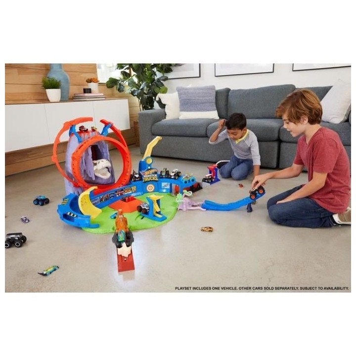Hot Wheels- Monster Trucks Piste Arene Volcan Crash - Circuit / Petite