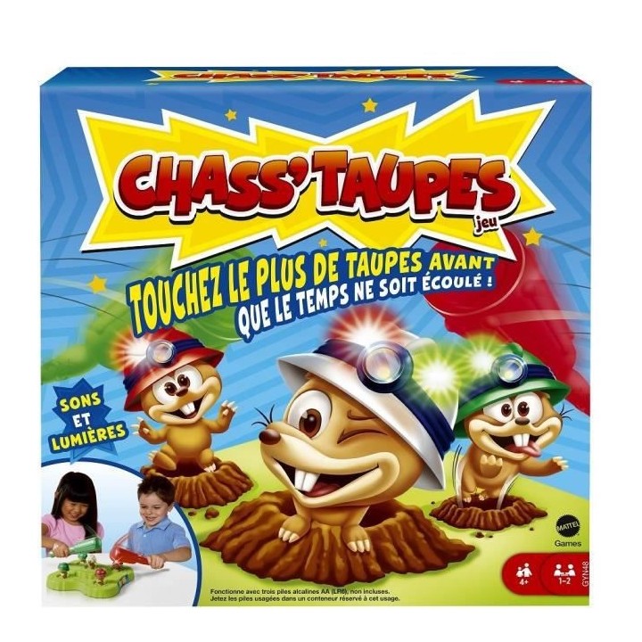 CHASS'TAUPES Jeu de société enfant - 1 ou 2 joueurs - 4 ans et +