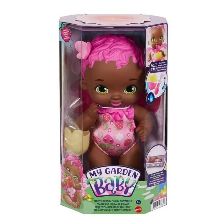 My Garden Baby - Bébé Papillon Fraise Se Régale, 30 cm, senteur fra