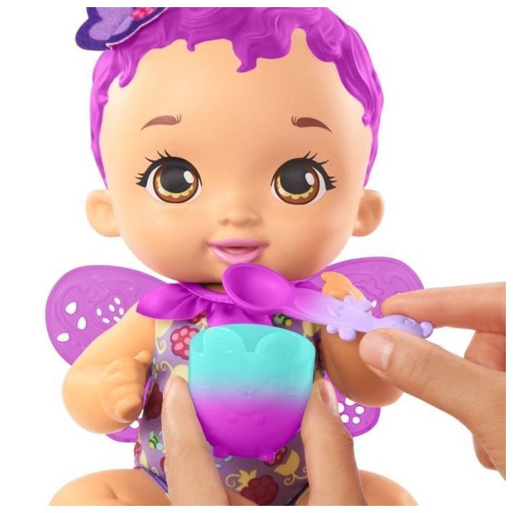 My Garden Baby - Bébé papillon framboise se régale, 30 cm, senteur