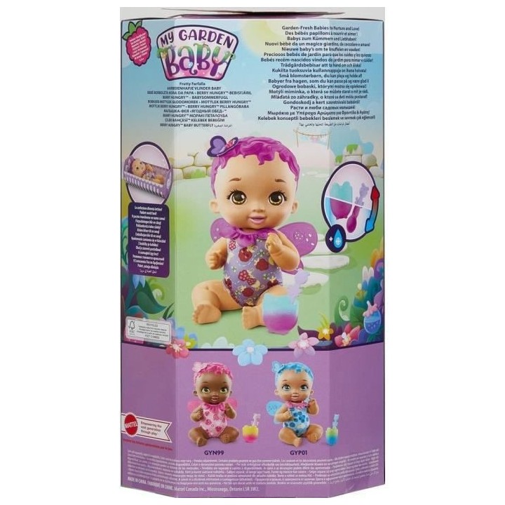 My Garden Baby - Bébé papillon framboise se régale, 30 cm, senteur
