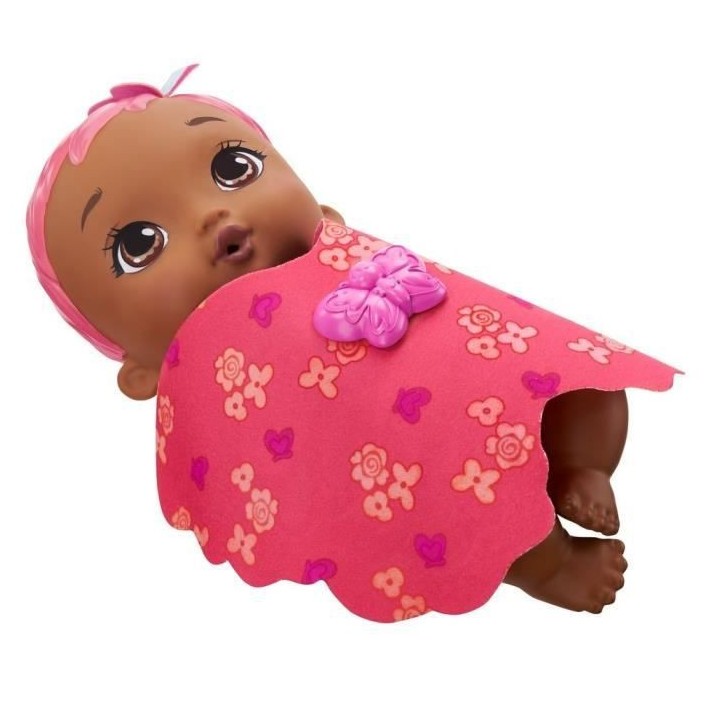 My Garden Baby - Bébé Papillon Corail Boit et Fait Pipi, 30 cm, couc