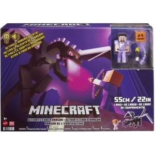 Minecraft - Coffret Ultime Ender Dragon, 50 cm avec souffle de brume,