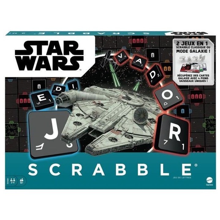 Mattel Games - Scrabble Star Wars - Jeu de société et de lettres - D