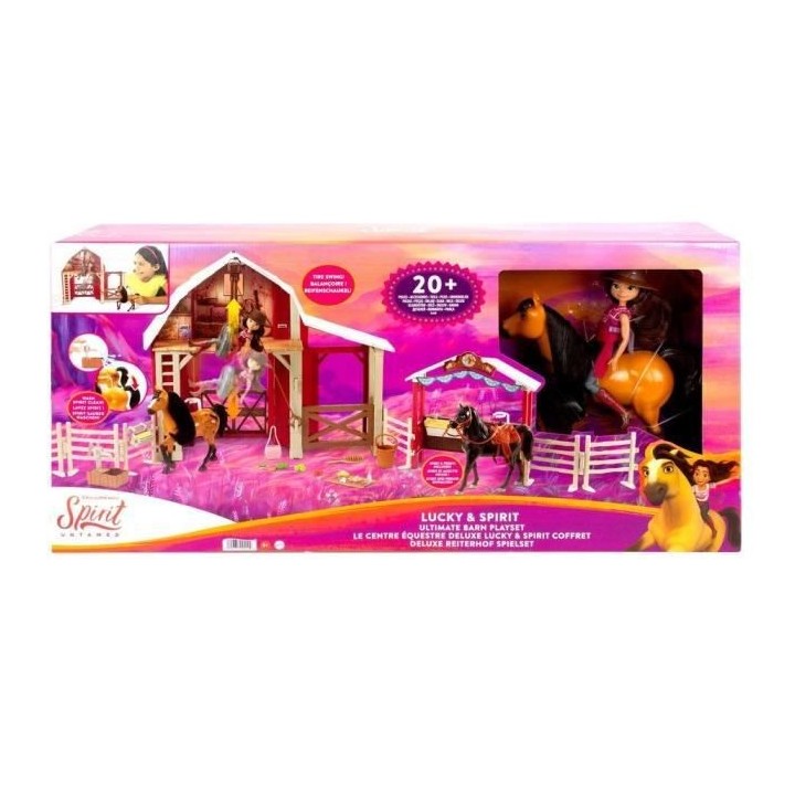 Spirit l'indomptable - Coffret Centre Équestre Deluxe, poupée Lucky