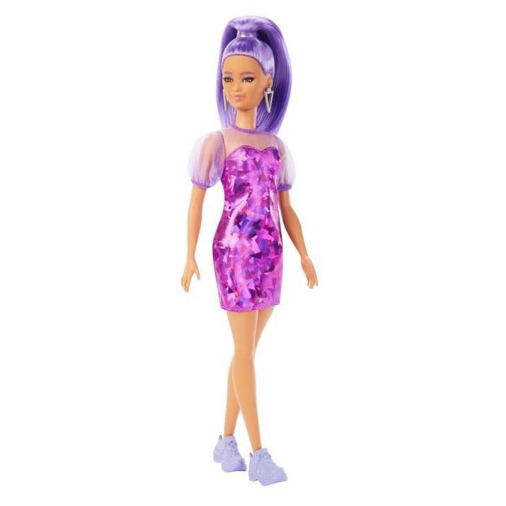 Barbie - Barbie Fashionista Robe Violette - Poupée Mannequin - Des 3