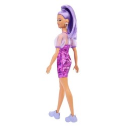 Barbie - Barbie Fashionista Robe Violette - Poupée Mannequin - Des 3 ans