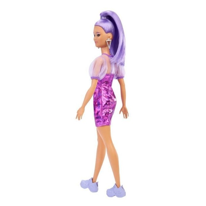 Barbie - Barbie Fashionista Robe Violette - Poupée Mannequin - Des 3