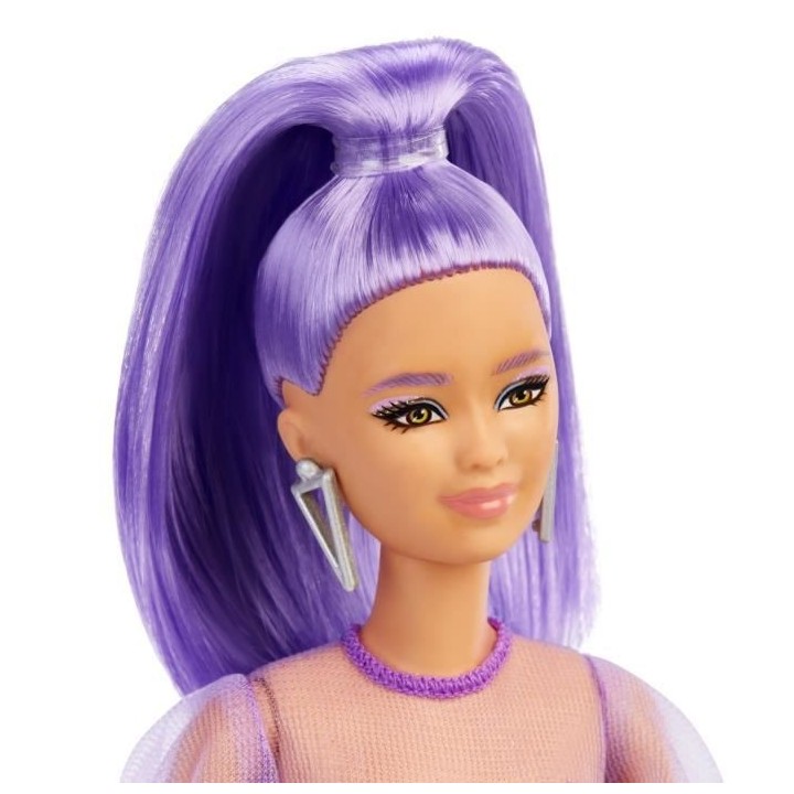 Barbie - Barbie Fashionista Robe Violette - Poupée Mannequin - Des 3