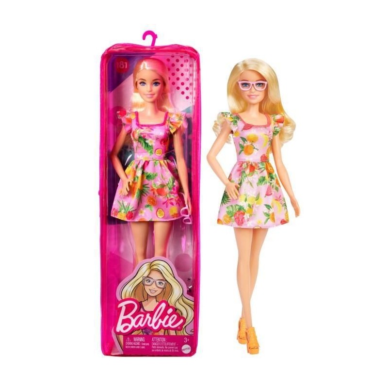 Barbie - Barbie Fashionista Robe Tropicale - Poupée Mannequin - Des 3 ans