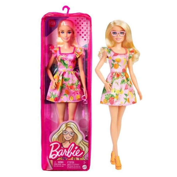 Barbie - Barbie Fashionista Robe Tropicale - Poupée Mannequin - Des 3