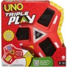 Mattel Games - Uno triple play, 112 cartes et unité de jeu sonore et lumineuse - Jeu de cartes famille - Des 7 ans