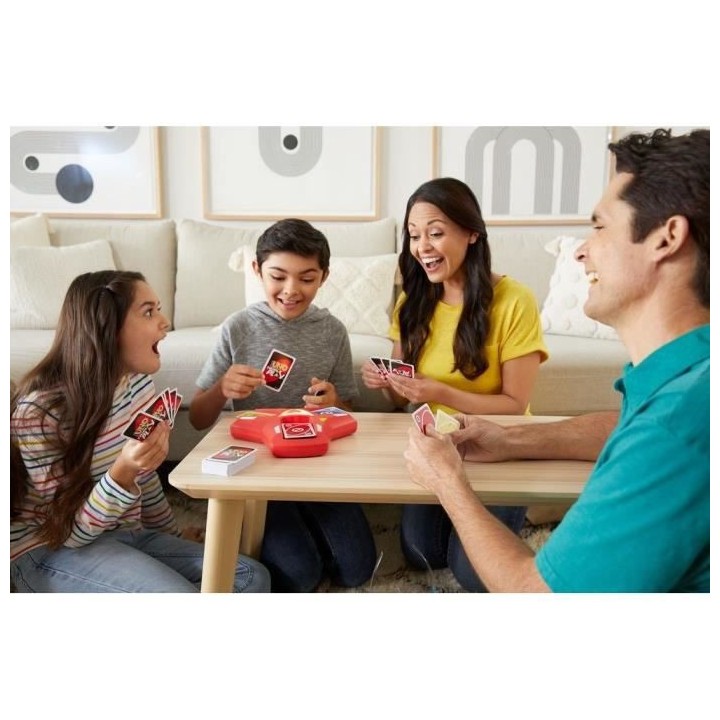 Mattel Games - Uno triple play, 112 cartes et unité de jeu sonore et