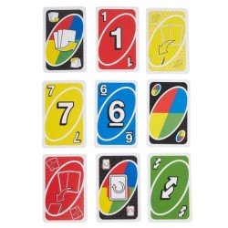 Mattel Games - Uno triple play, 112 cartes et unité de jeu sonore et lumineuse - Jeu de cartes famille - Des 7 ans