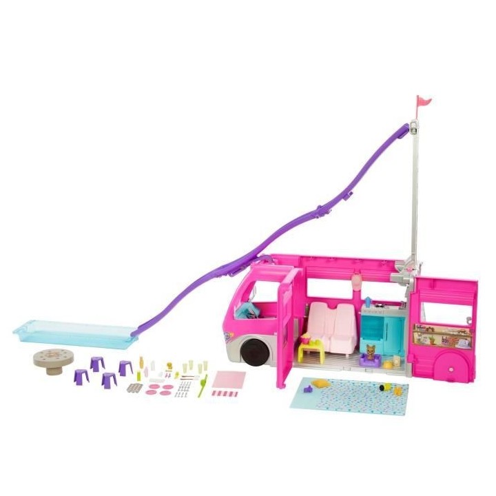 Barbie - Méga Camping-Car De Barbie - Accessoire Poupée