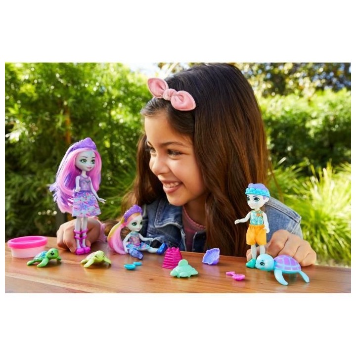 Enchantimals - Famille Tortue Et Accessoires - Poupée