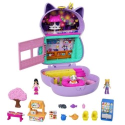 POLLY POCKET - Coffret Chat Restaurant - poupée mini-univers - 4 ans et +